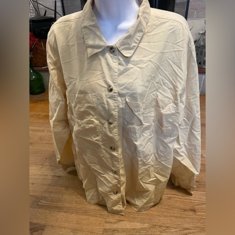 Fishing shirt yellow Travis Smith vented size Womens X-Large‎ button down